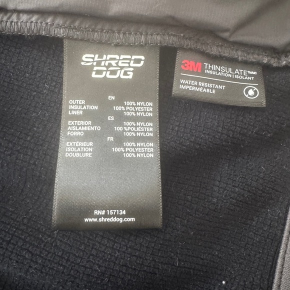 Shred Dog Gray Insulated Jacket Size 16 3M Thinsulate Winter Coat - Picture 5 of 9